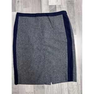 J.Crew The Pencil Skirt Women 4 Gray Wool Blend Career Office Classic